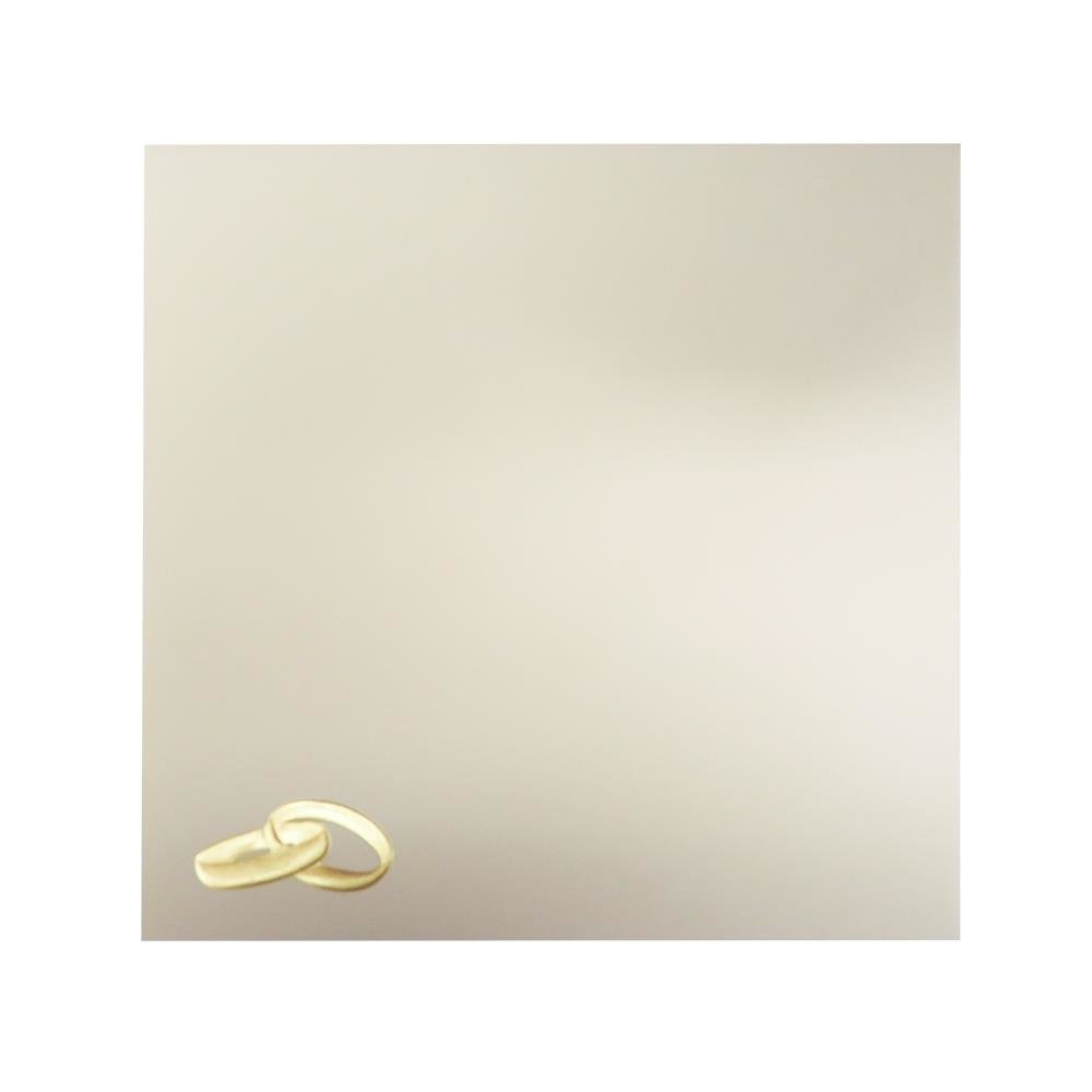 50 Quadratische Hochzeit Ringe Gold Briefumschl/äge 15 x 15 cm 150 x 150 mm Zart Creme Verschluss 120 g//m/² feuchtklebend Grammatur